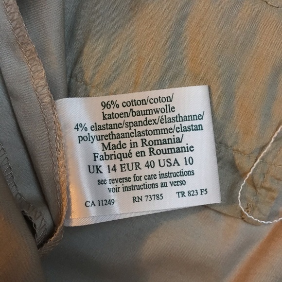 Laura Ashley Khaki Tapered Dress Pants, NWT, 10 - Picture 8 of 11